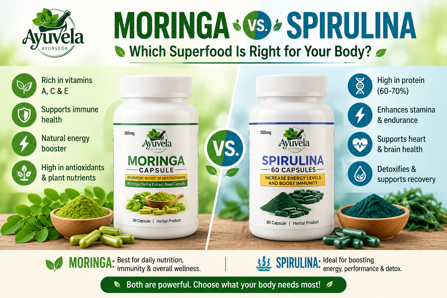 Moringa vs. Spirulina: Which Superfood Is Right for Your Body?